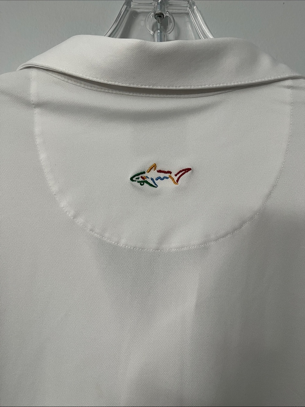 Greg Norman Men’s White Long-Sleeve Polo Shirt - Picture 4 of 4